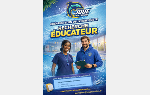 Création deuxième poste educateur JOUE NATATION