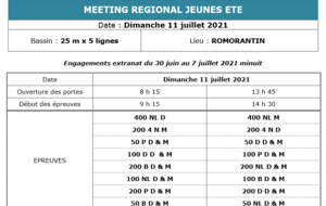 Meeting Régional Jeunes Eté